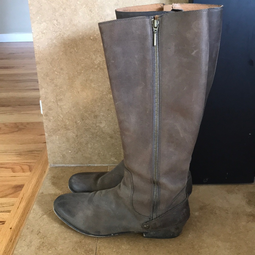 Clarks grey brown boots size 9